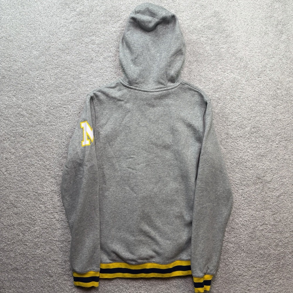 Nike Michigan Wolverines Mens M Gray Pullover Hoodie Big M NCAA College - Picture 2 of 13